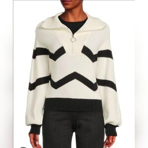 LAUNDRY by Shelli Segal Cream Ribbed Zip-Up Jacket  XL